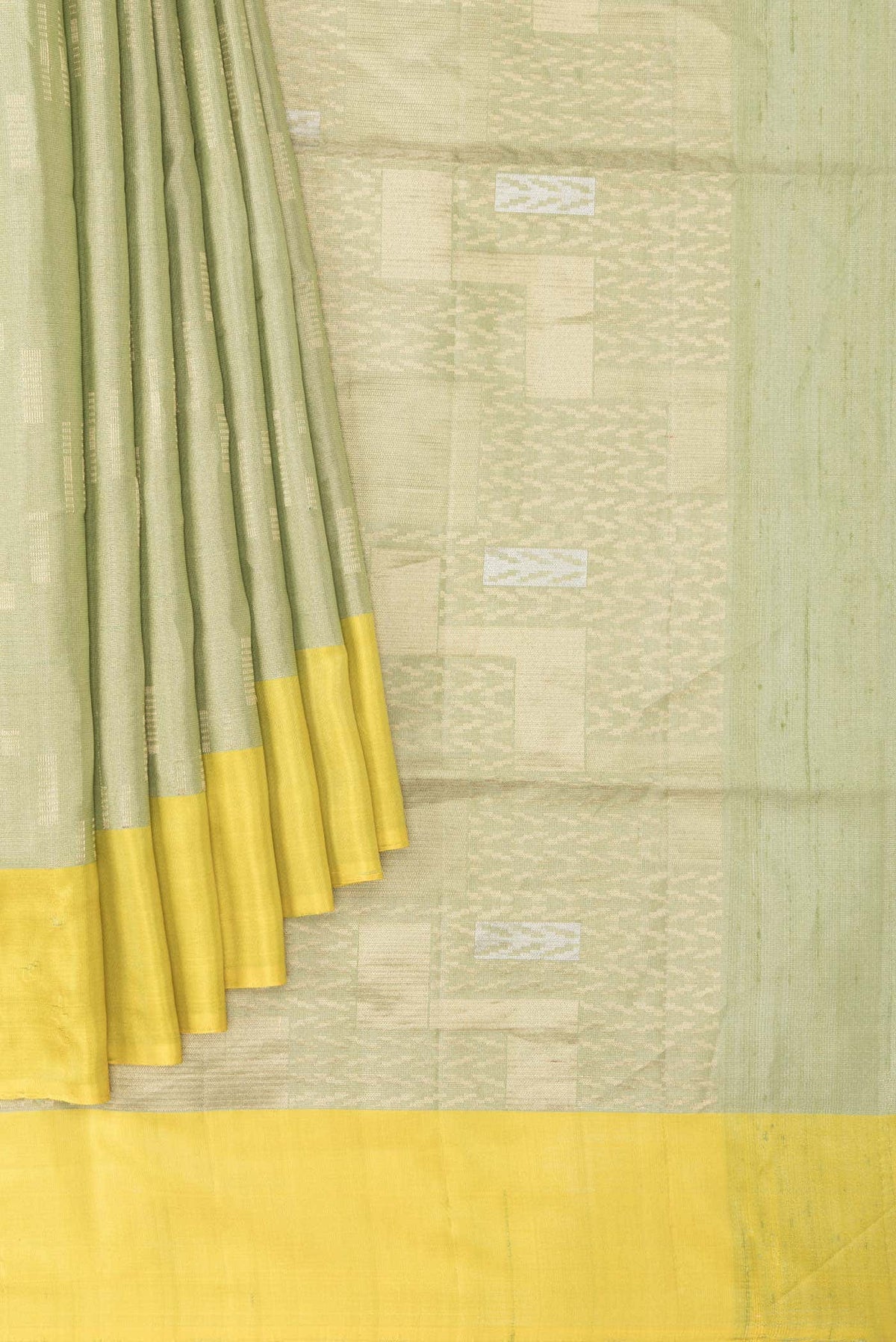 Green Dual Tone Soft Silk Saree