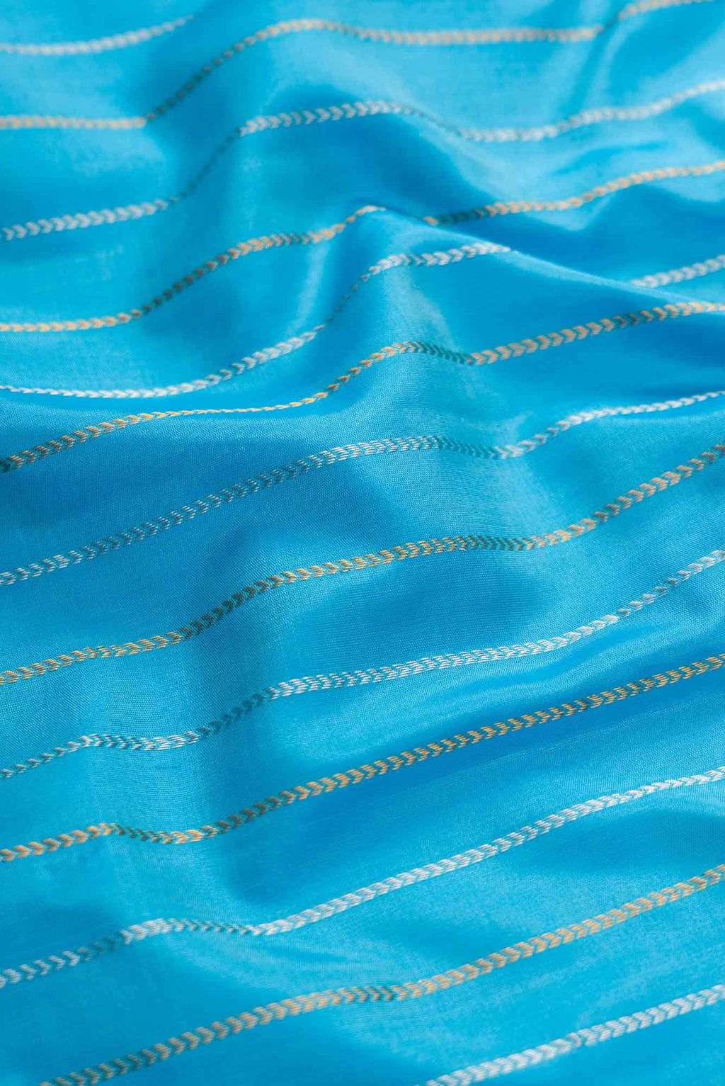 Sky Blue Dual Tone Gadwal Silk Saree
