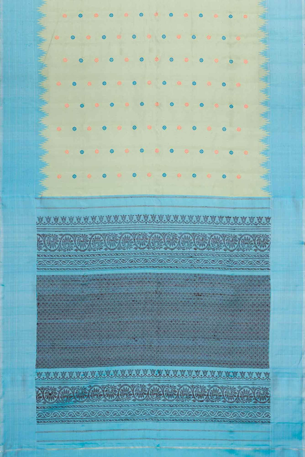 Pista Green Dual Tone Gadwal Silk Saree
