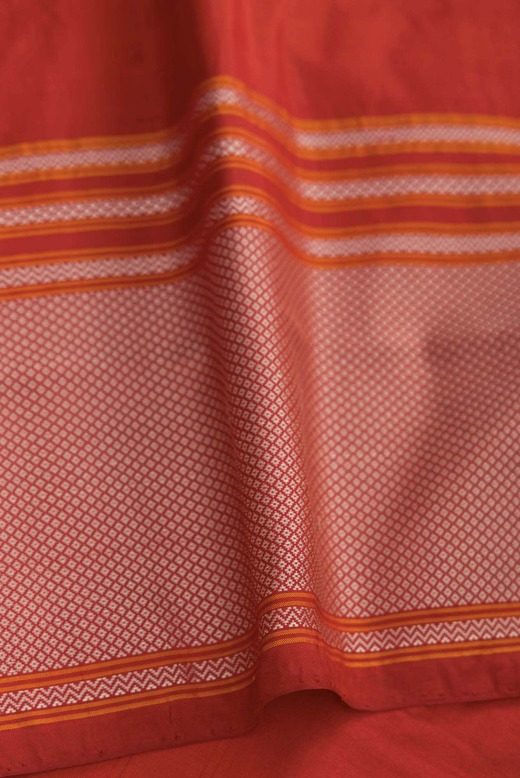Cream Double Ikat Saree
