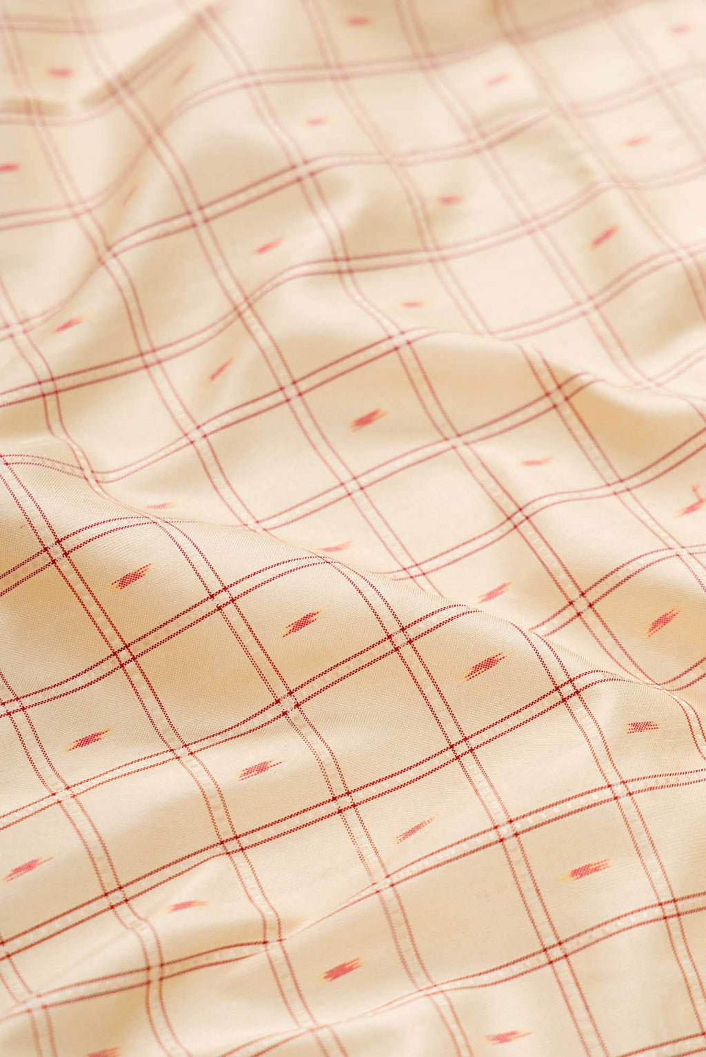 Cream Double Ikat Saree