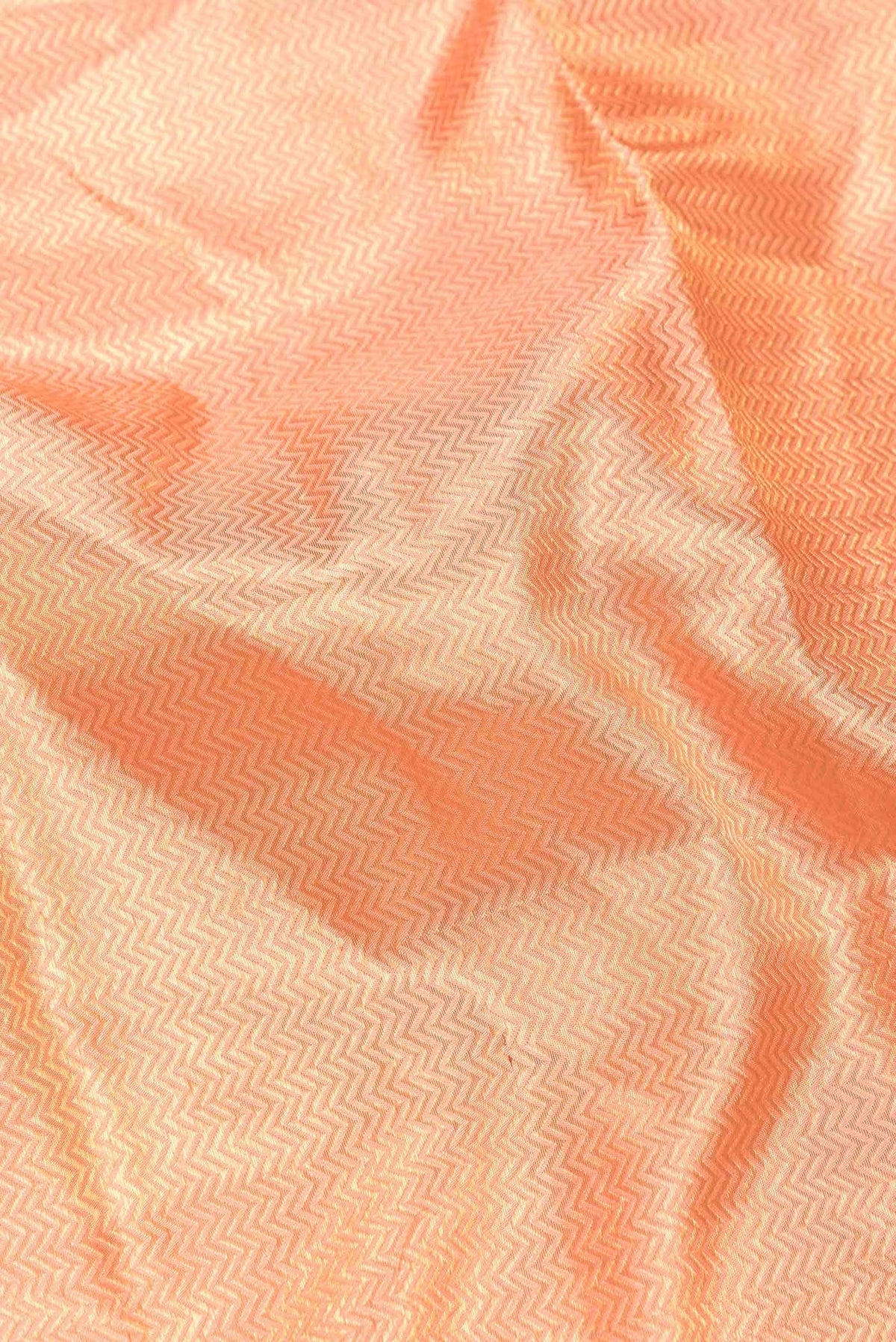 Peach Dual Tone Kanchipuram Silk Saree
