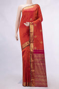 Pure Silk Pure Zari Dark Pink Dual Tone Kanchipuram Saree