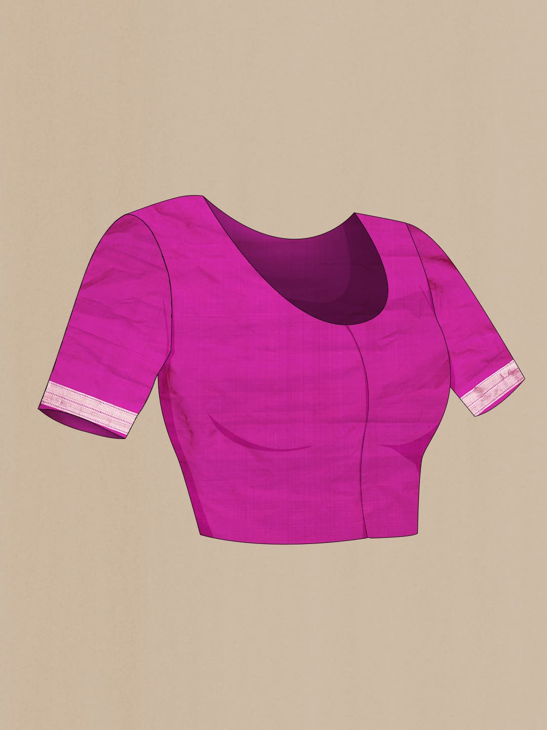 Magenta Banarasi Silk Saree