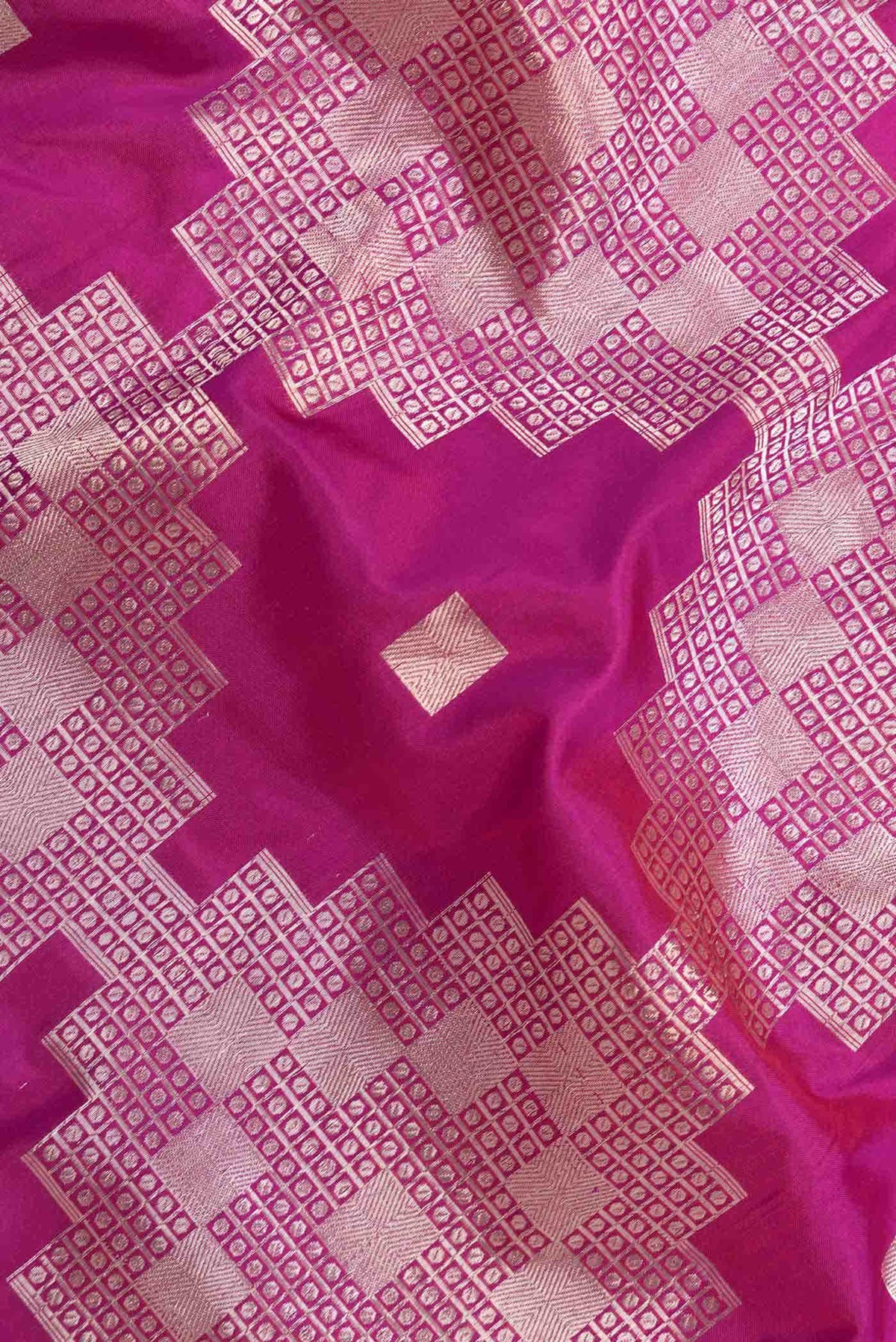 Magenta Banarasi Silk Saree