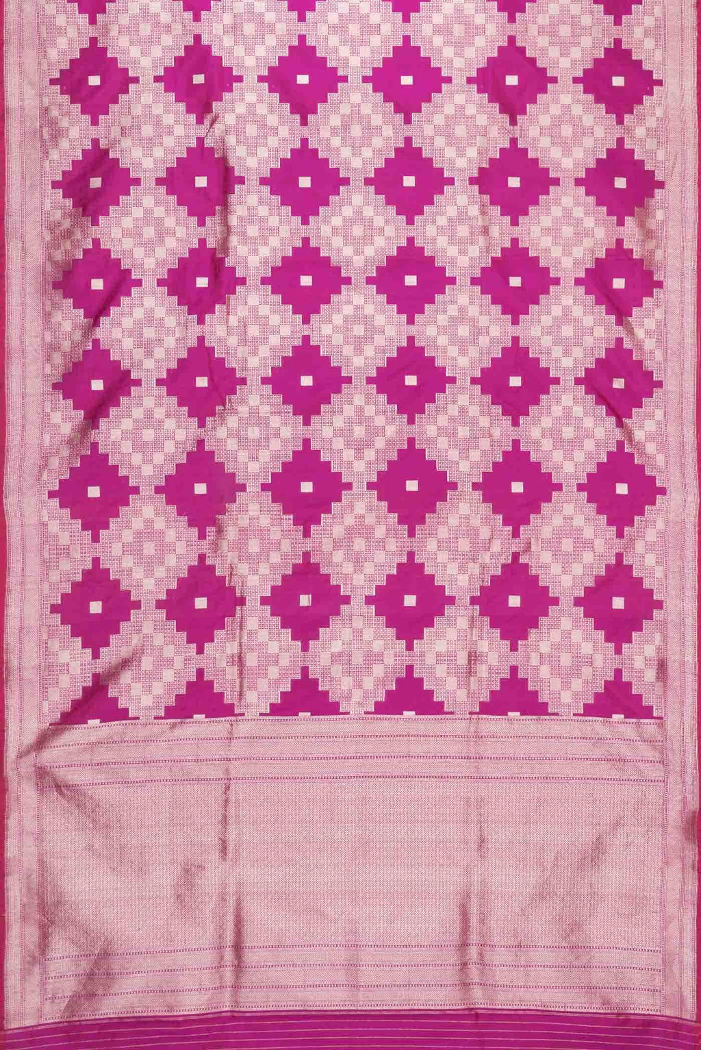 Magenta Banarasi Silk Saree