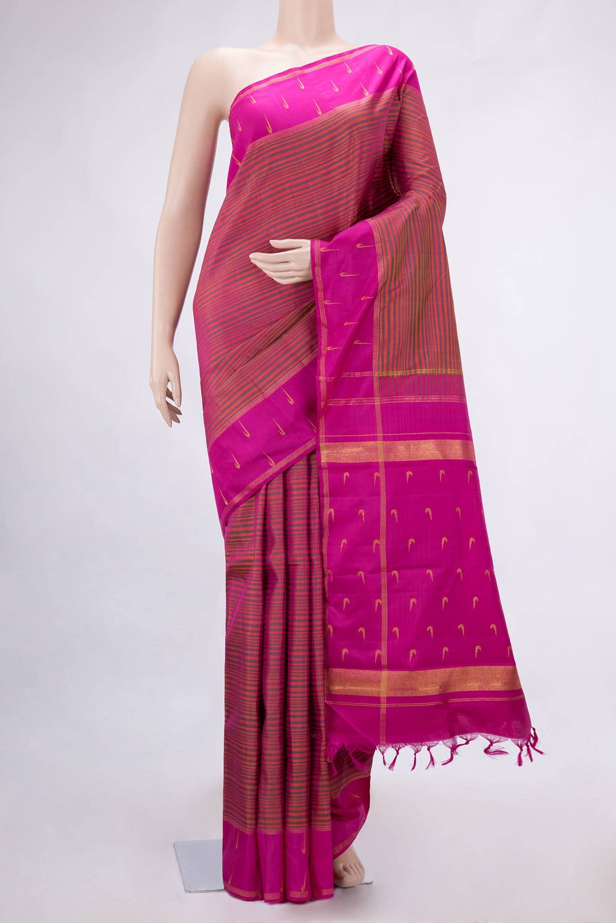 Pure Silk Pure Zari Multi Kanjivaram Saree