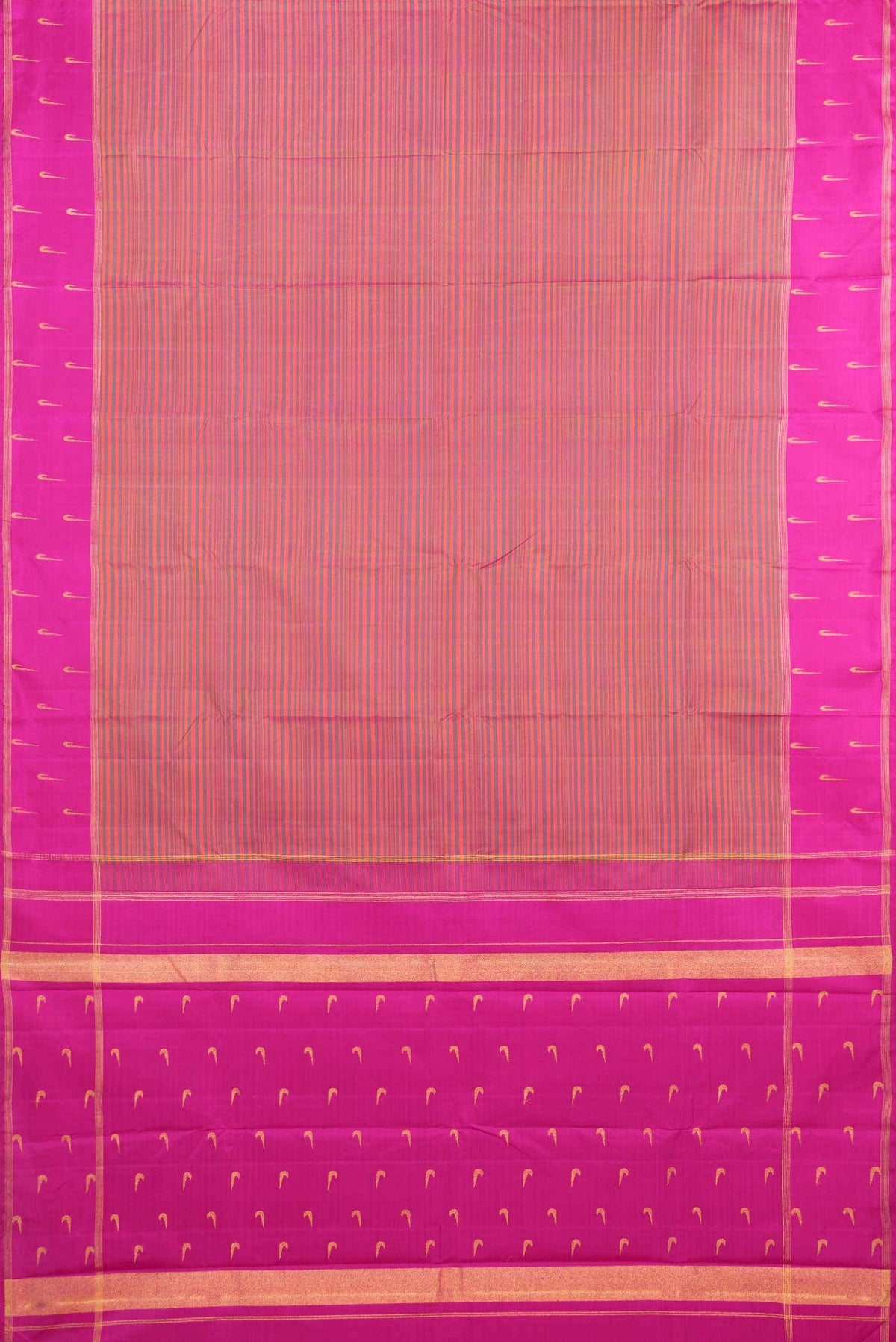 Pure Silk Pure Zari Multi Kanjivaram Saree
