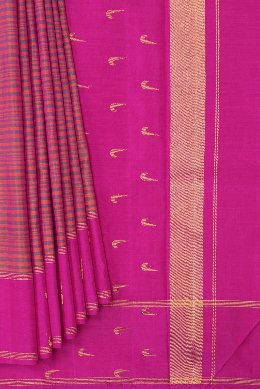 Pure Silk Pure Zari Multi Kanjivaram Saree