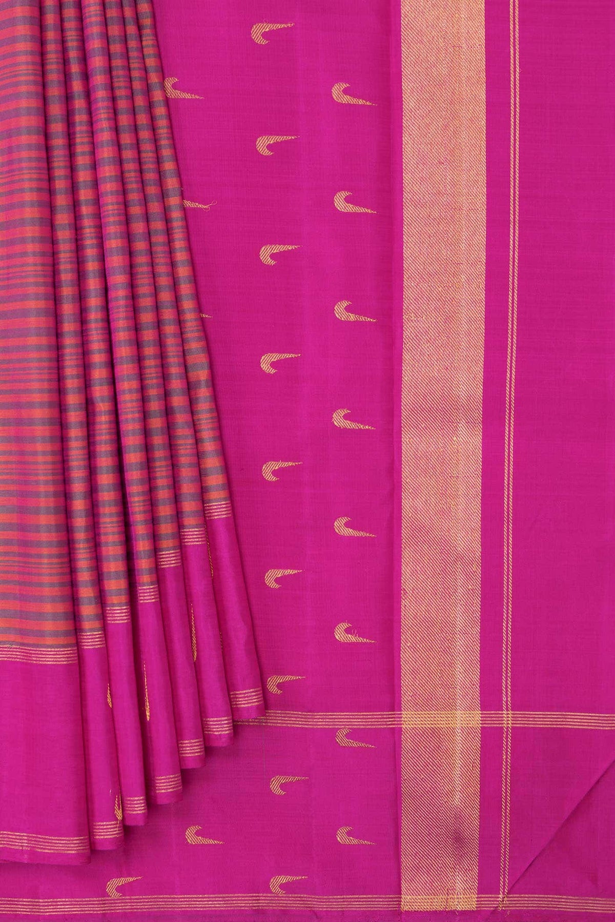 Pure Silk Pure Zari Multi Kanjivaram Saree