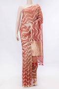 Maroon Dual Tone Organza Silk Saree
