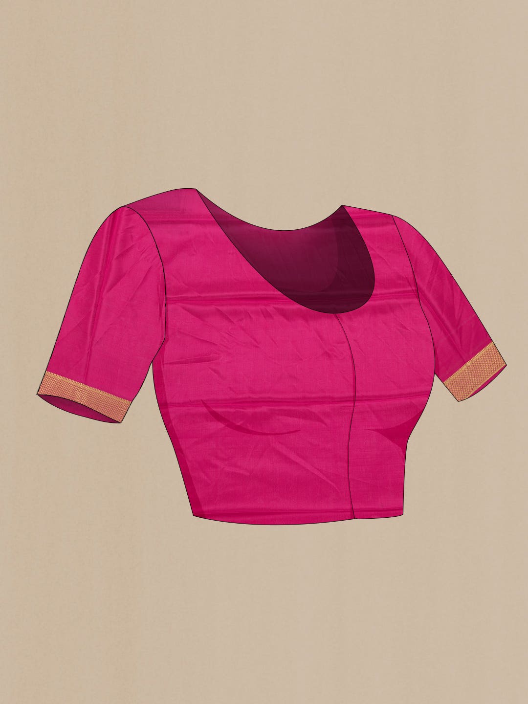 Pink Mysore Crepe Saree