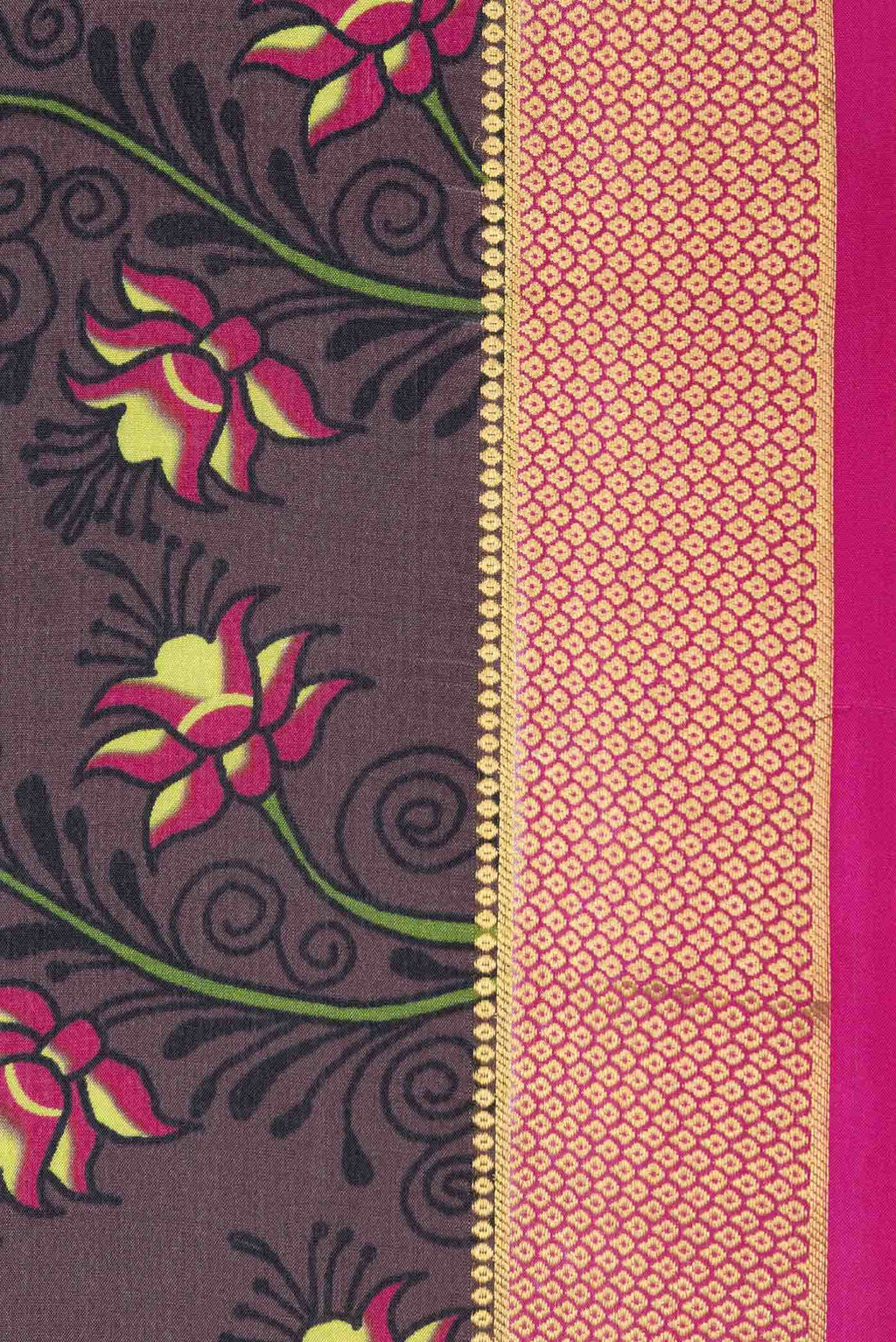 Pink Mysore Crepe Saree