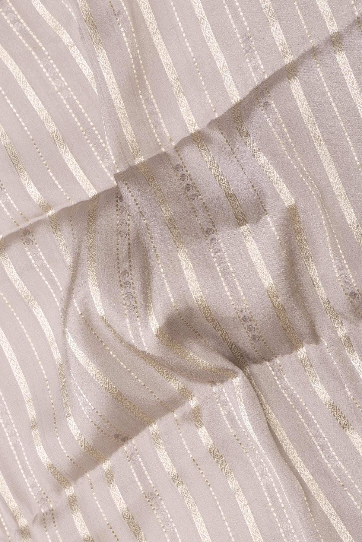 Grey Mysore Crepe Saree