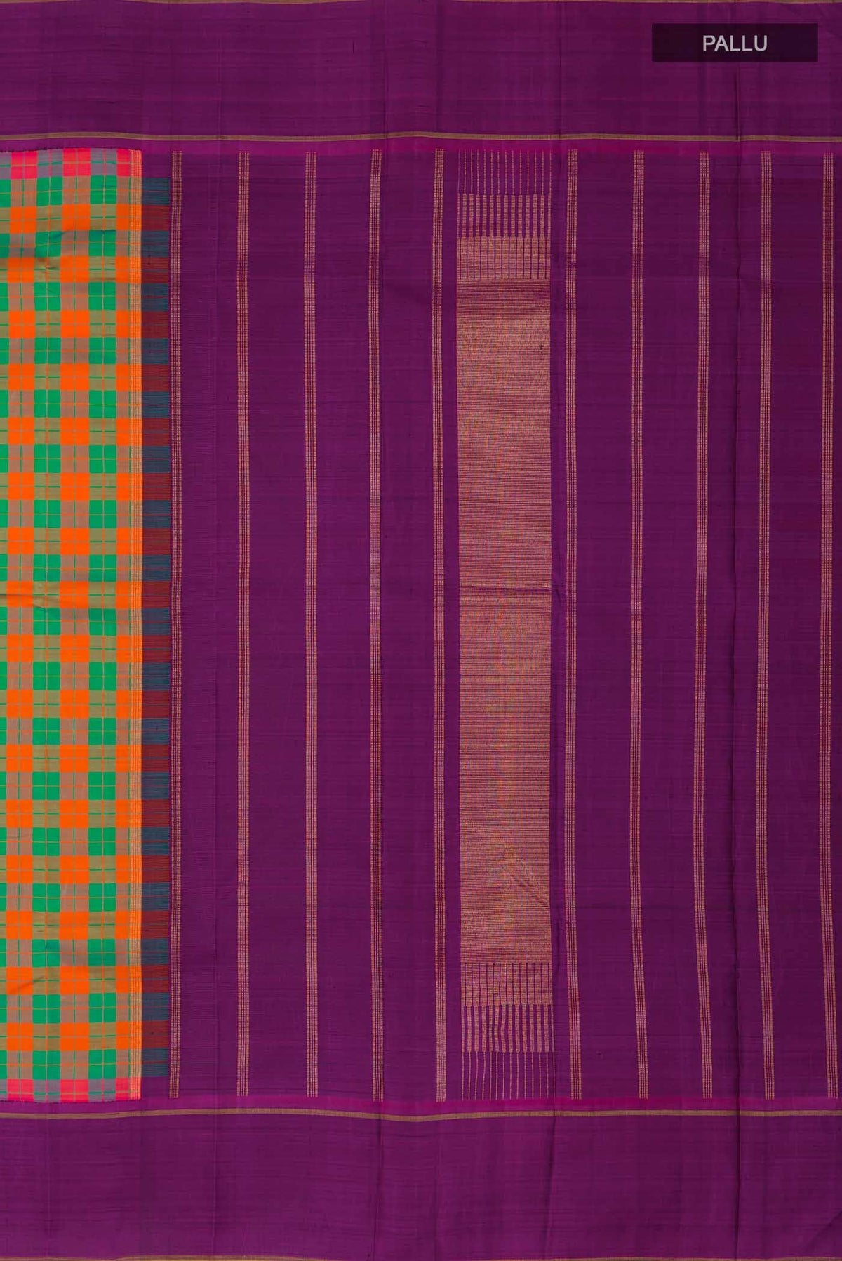 Pure Silk Pure Zari Multi Kanchipuram Saree