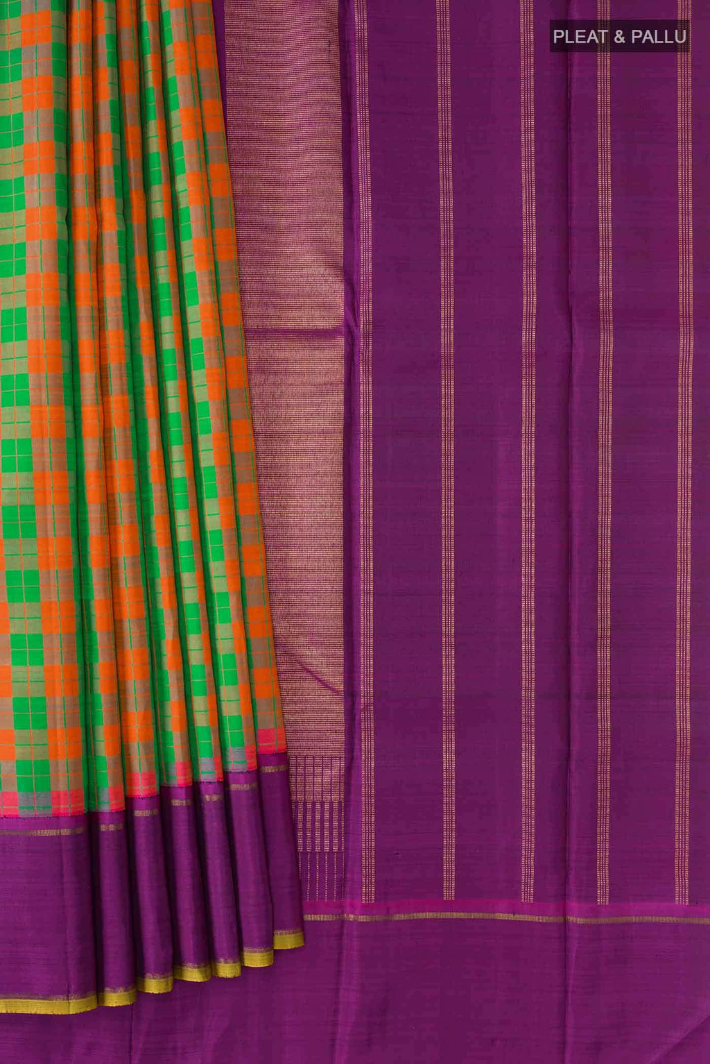 Pure Silk Pure Zari Multi Kanchipuram Saree