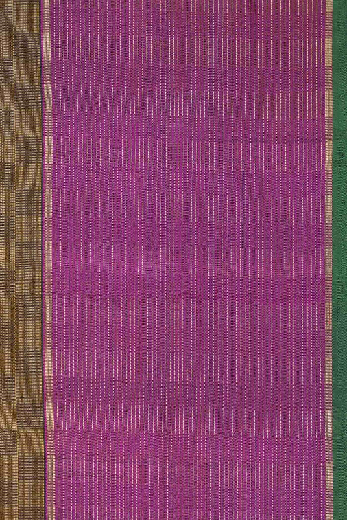 Pure Silk Pure Zari Mehandi Green Kanjivaram Saree
