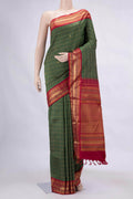 Pure Silk Pure Zari Green Kanchipuram Saree