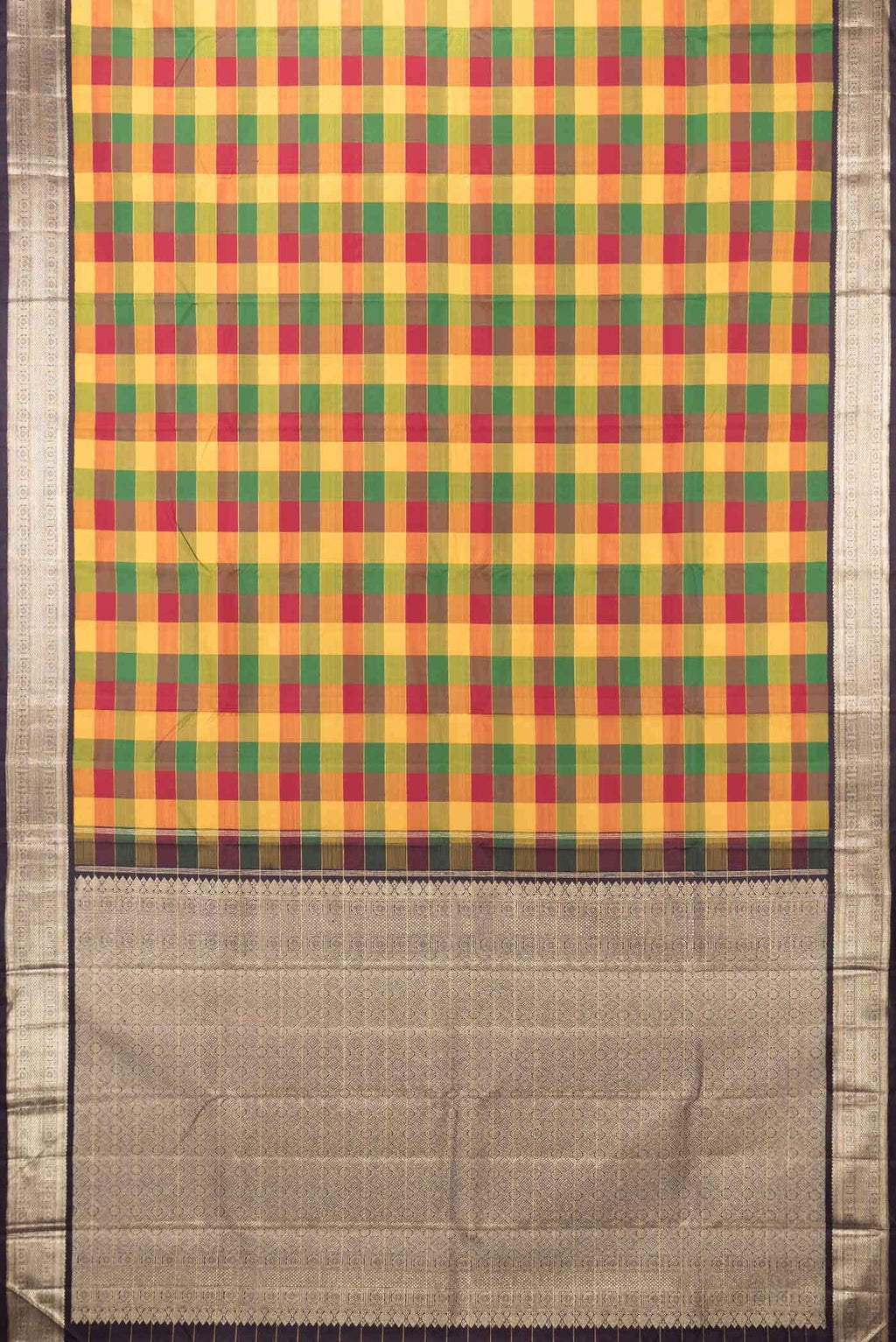 Pure Silk Pure Zari Multi Kanjivaram Saree