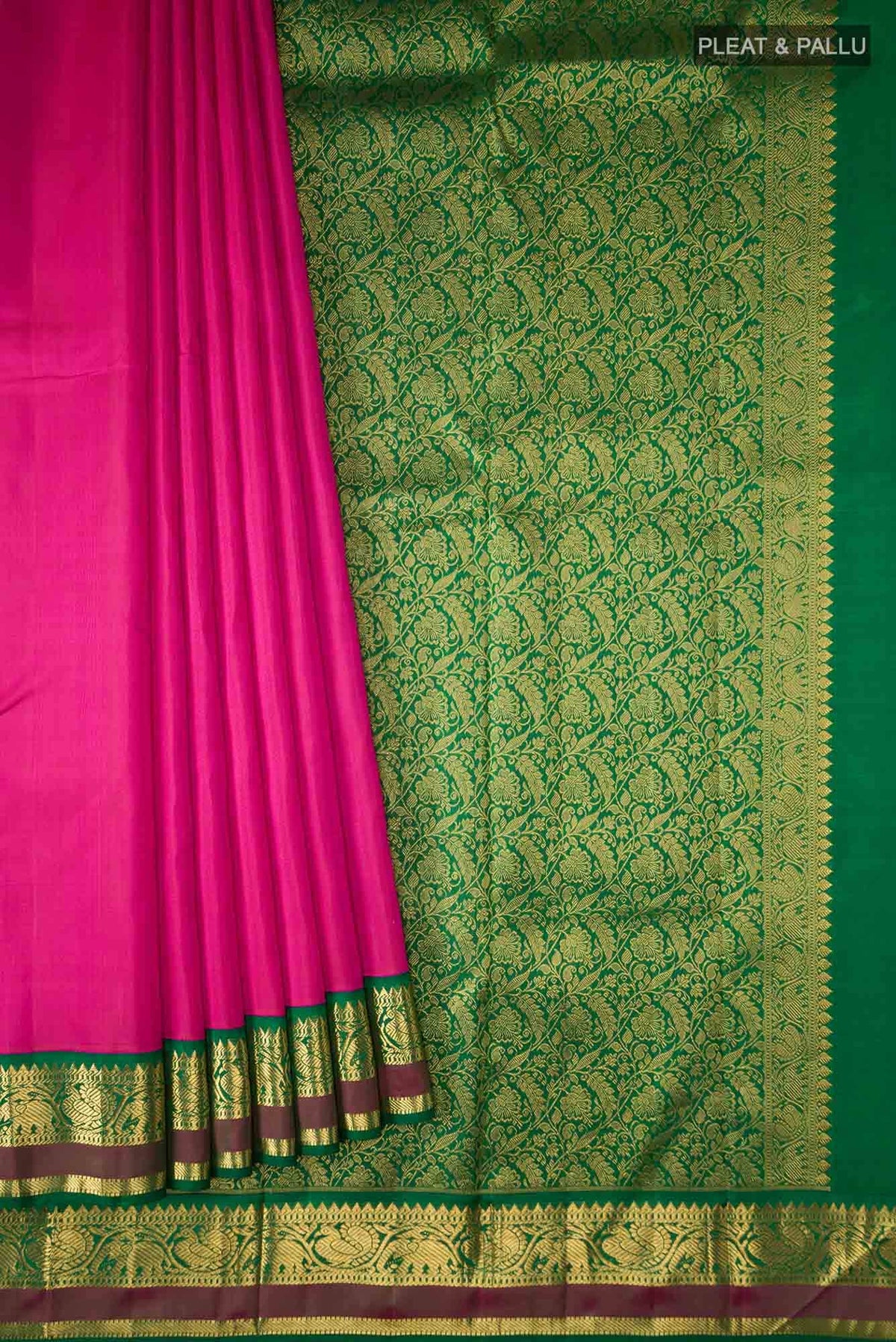 Pink Kanchipuram Silk Saree