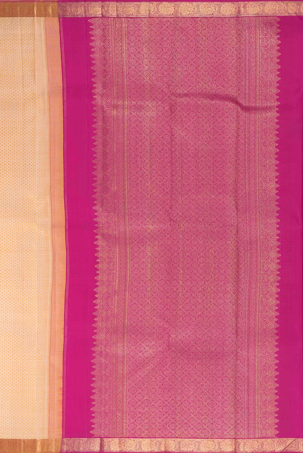 Pure Silk Pure Zari Sandal Dual Tone Kanjivaram Saree