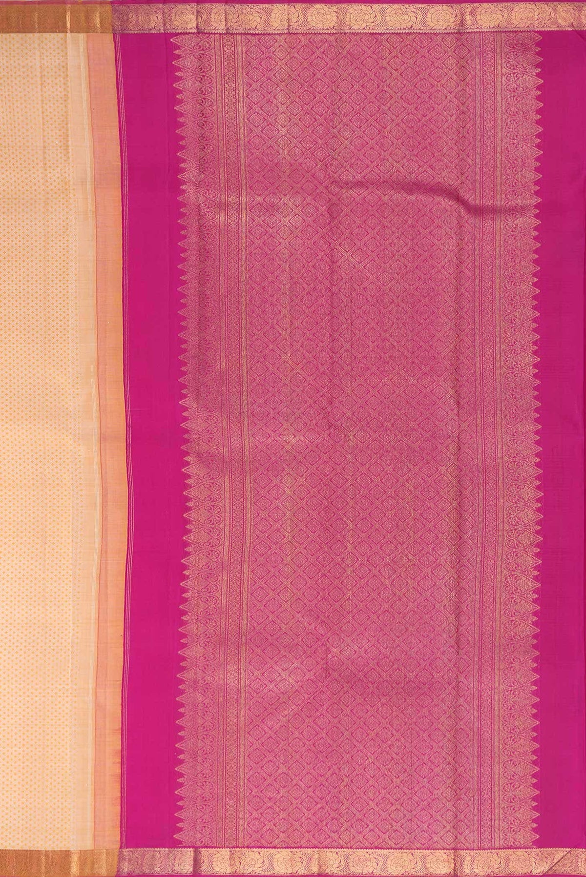 Pure Silk Pure Zari Sandal Dual Tone Kanjivaram Saree