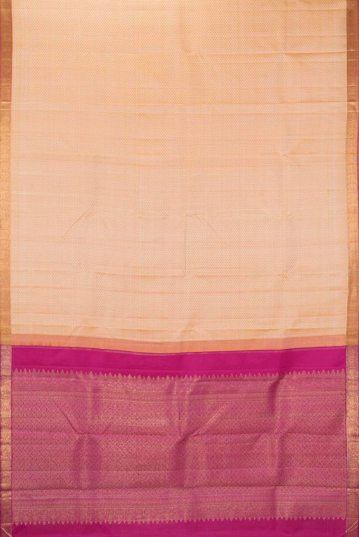 Pure Silk Pure Zari Sandal Dual Tone Kanjivaram Saree