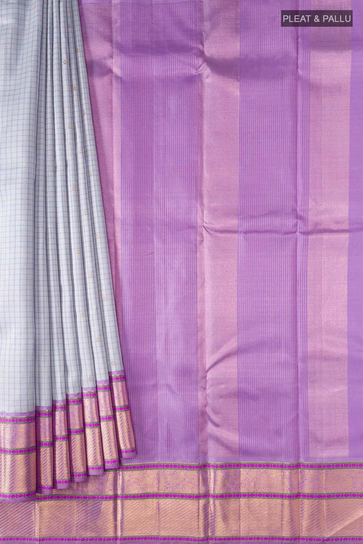 Grey Kanchipuram Silk Saree