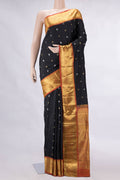 Pure Silk Pure Zari Black Dual Tone Kanjivaram Saree