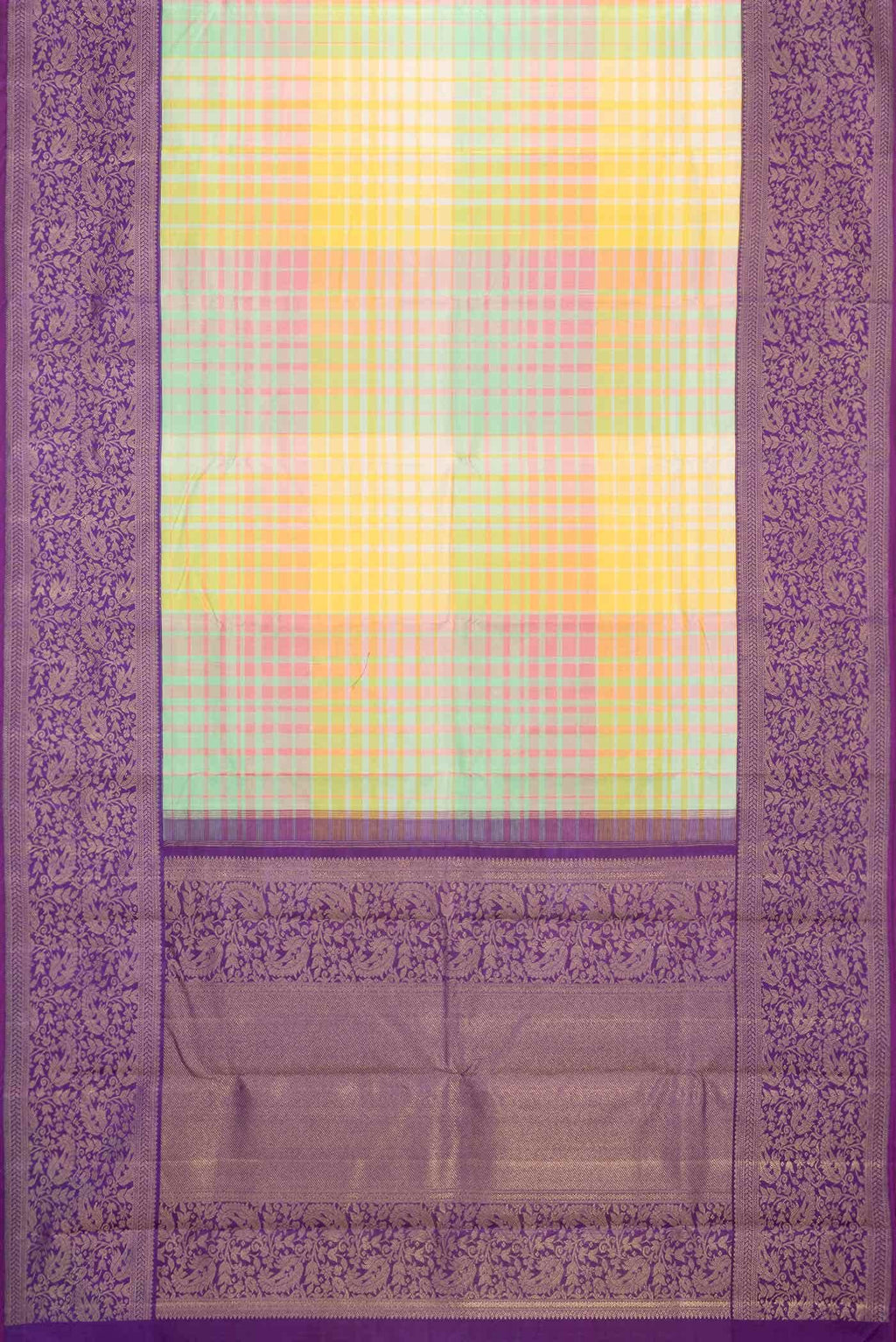 Pure Silk Pure Zari Multi Kanjivaram Saree