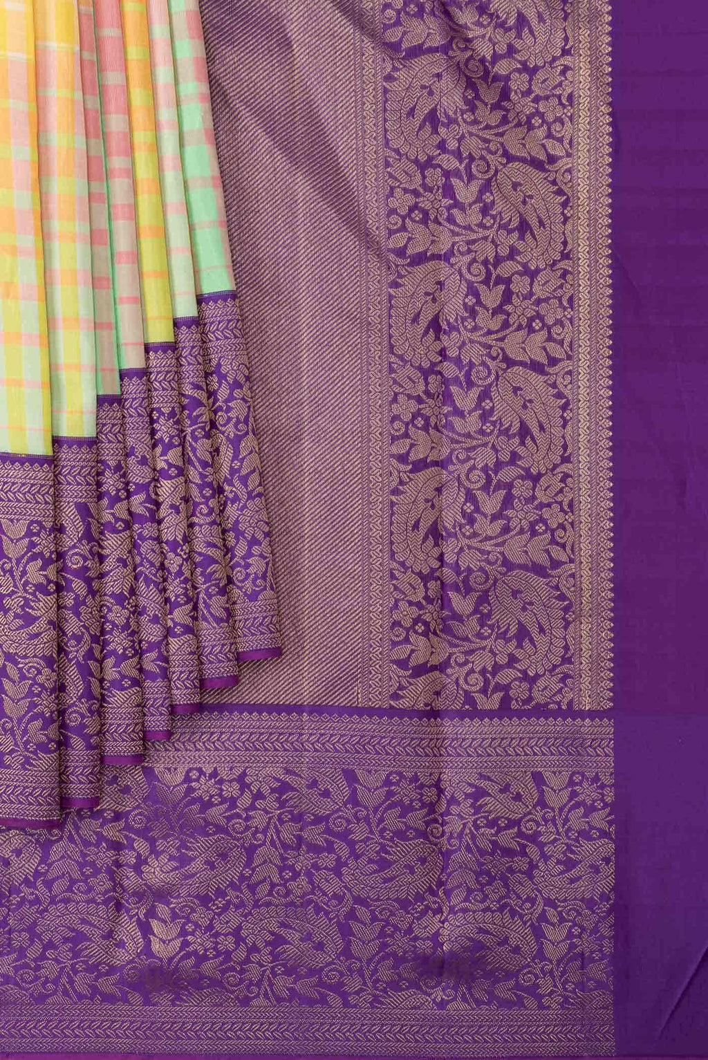 Pure Silk Pure Zari Multi Kanjivaram Saree