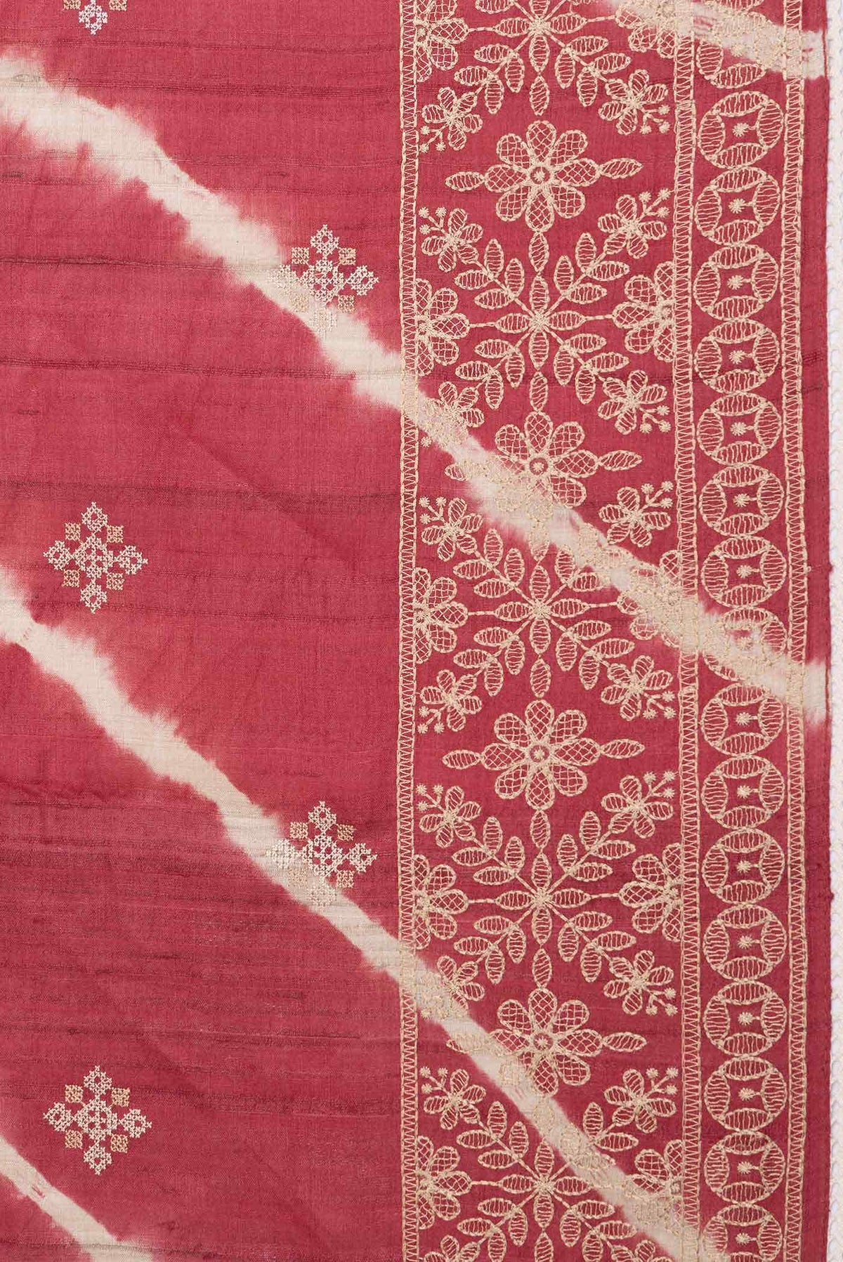 Rani Pink Dual Tone Tussar Silk Saree