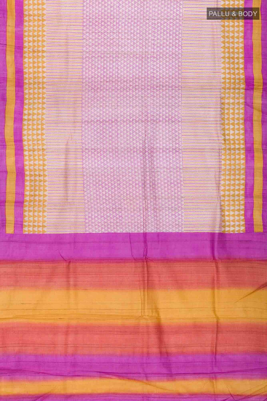 Lavender Bhagalpuri Tussar Silk Saree