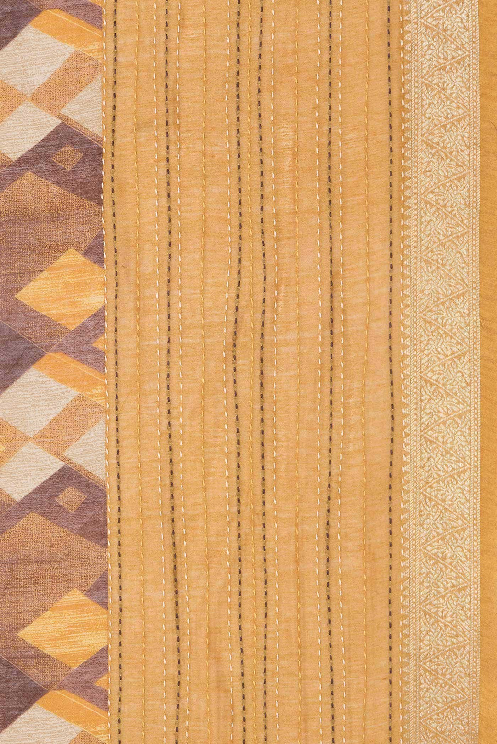 Brown Dual Tone Tussar Silk Saree