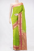 Parrot Green Dual Tone Kanchipuram Silk Saree