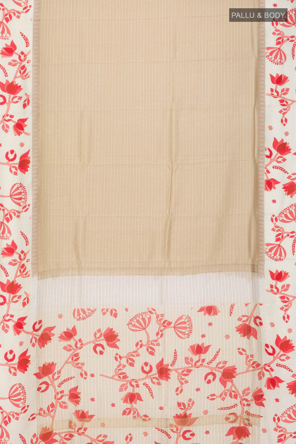 Beige Soft Silk Saree