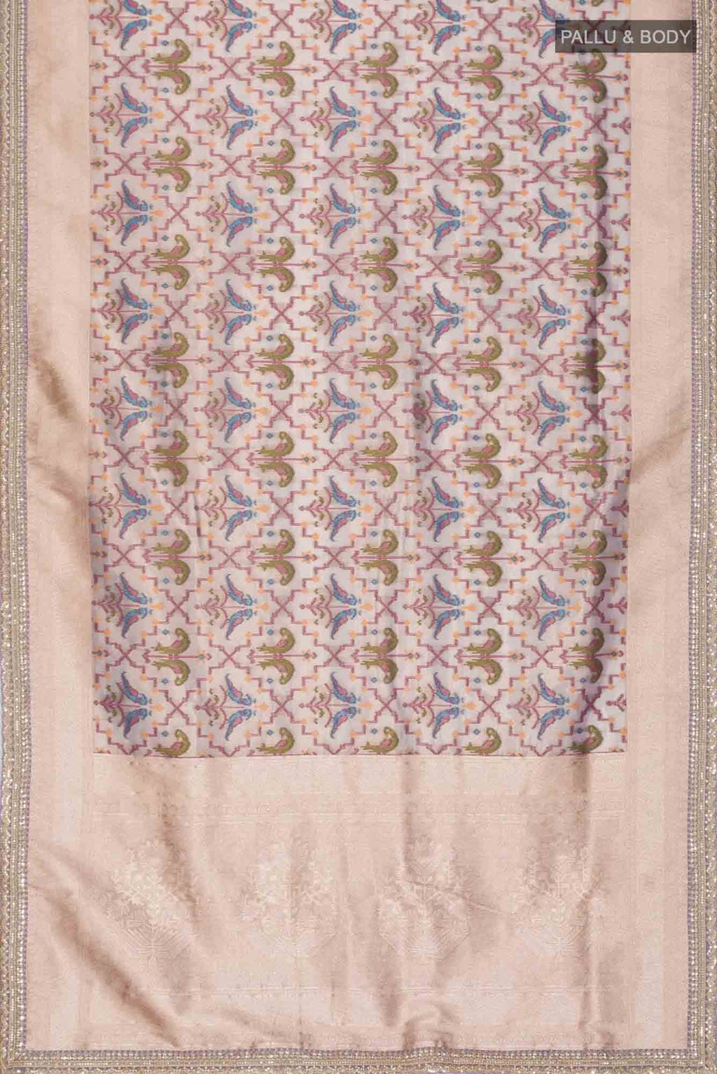 Grey Blended Tissue Silk Saree