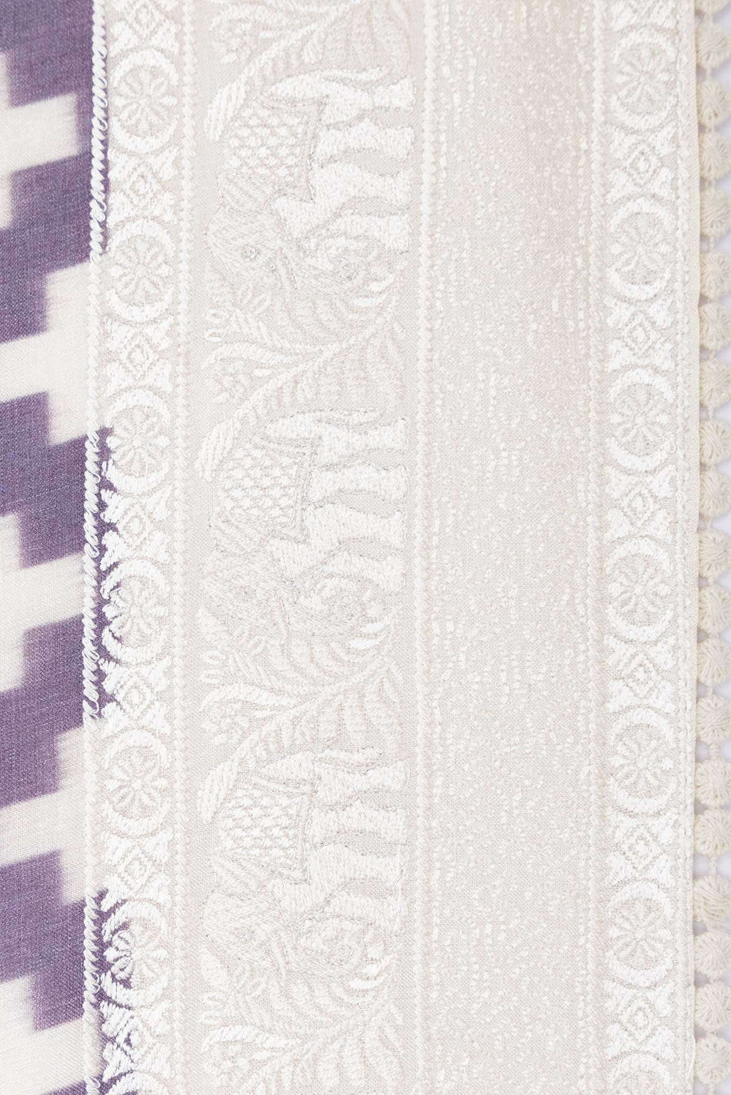 Lavender Tussar Silk Saree