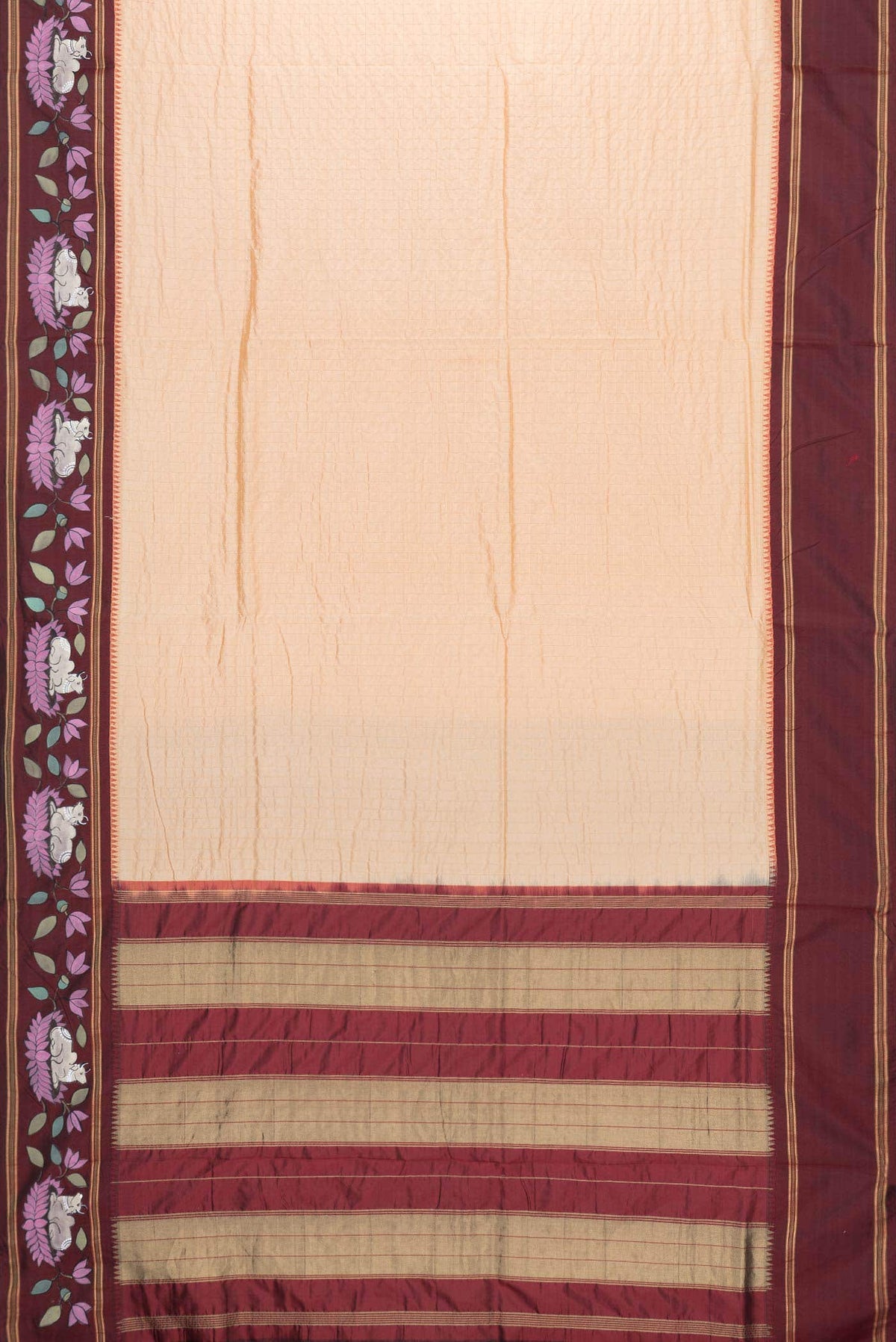 Sandal Kanchipuram Silk Saree