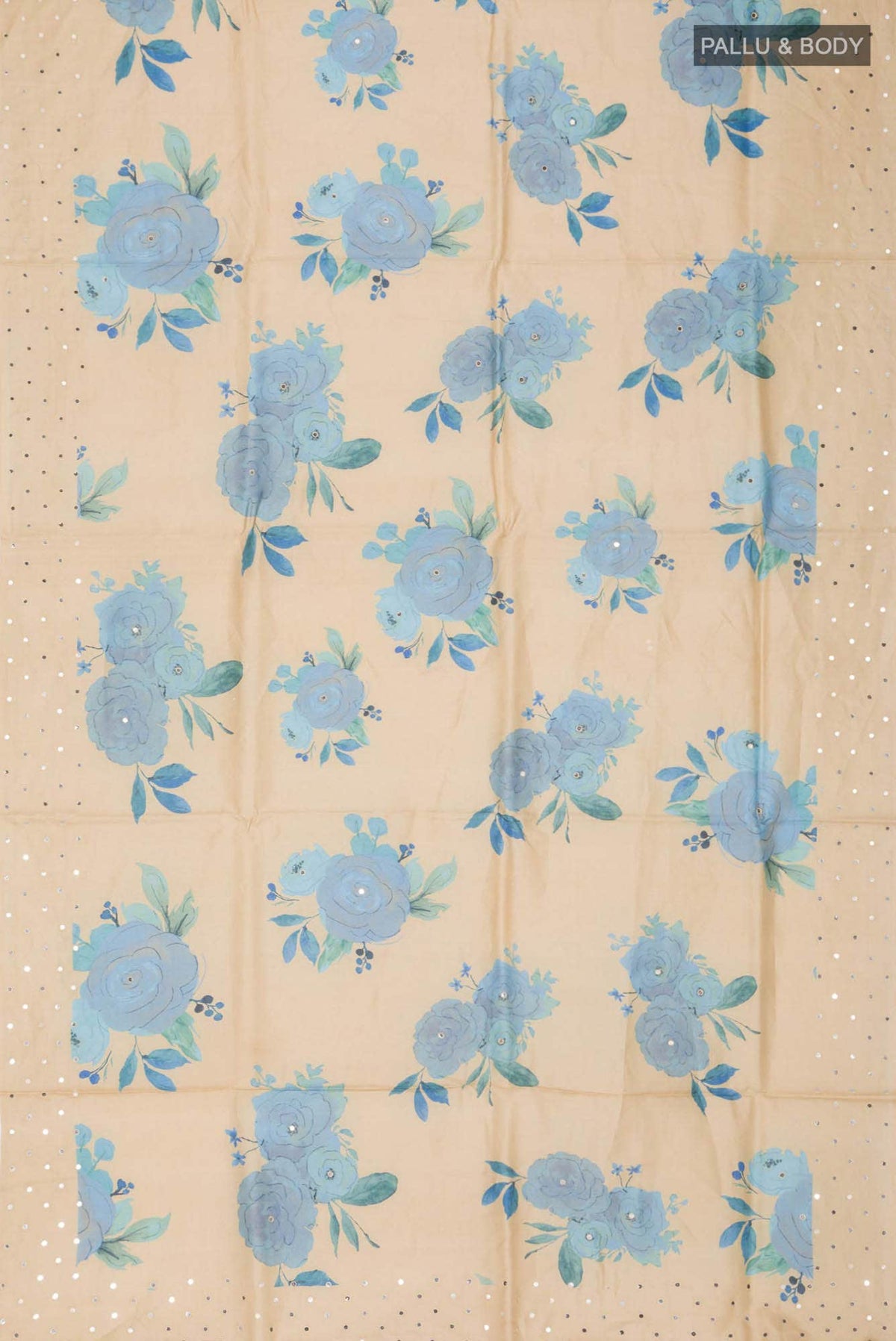 Beige Bhagalpuri Tussar Silk Saree