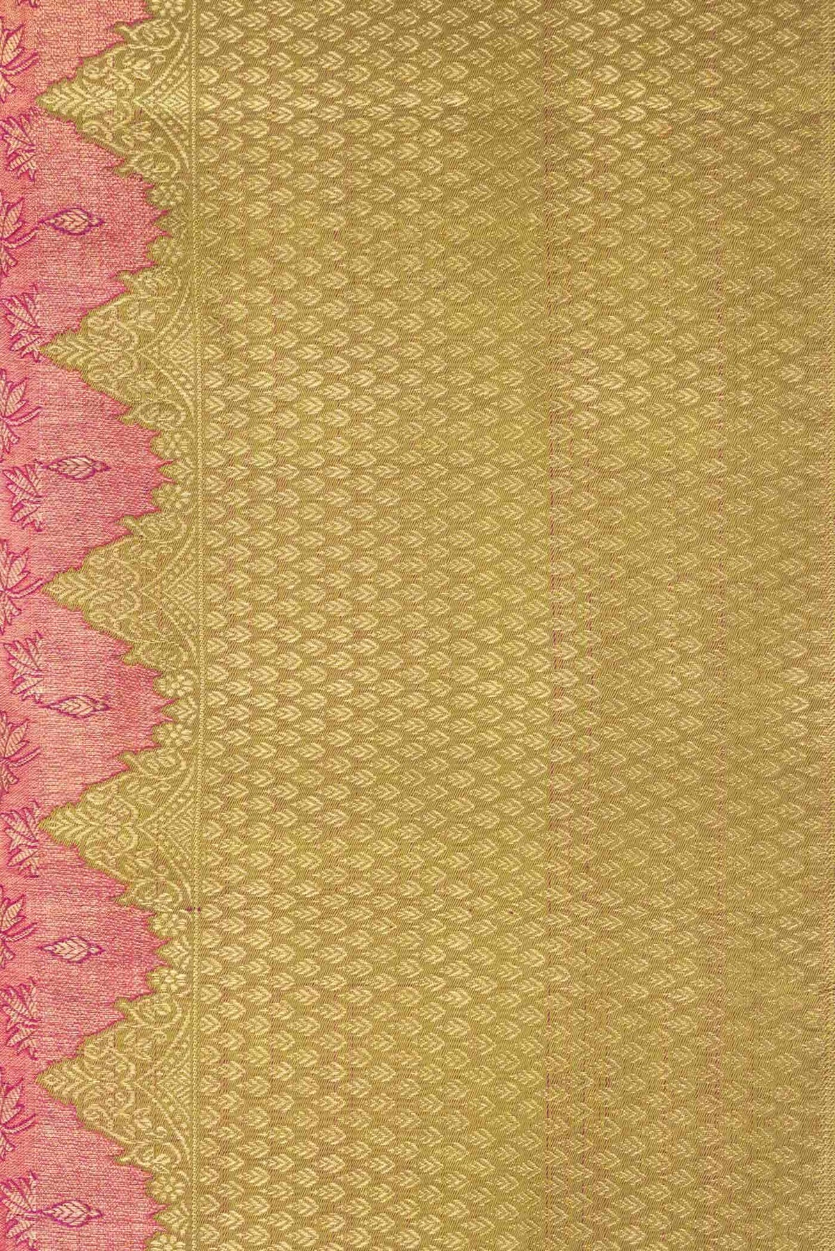 Pure Silk Pure Zari Dark Pink Kanchipuram Tissue Saree