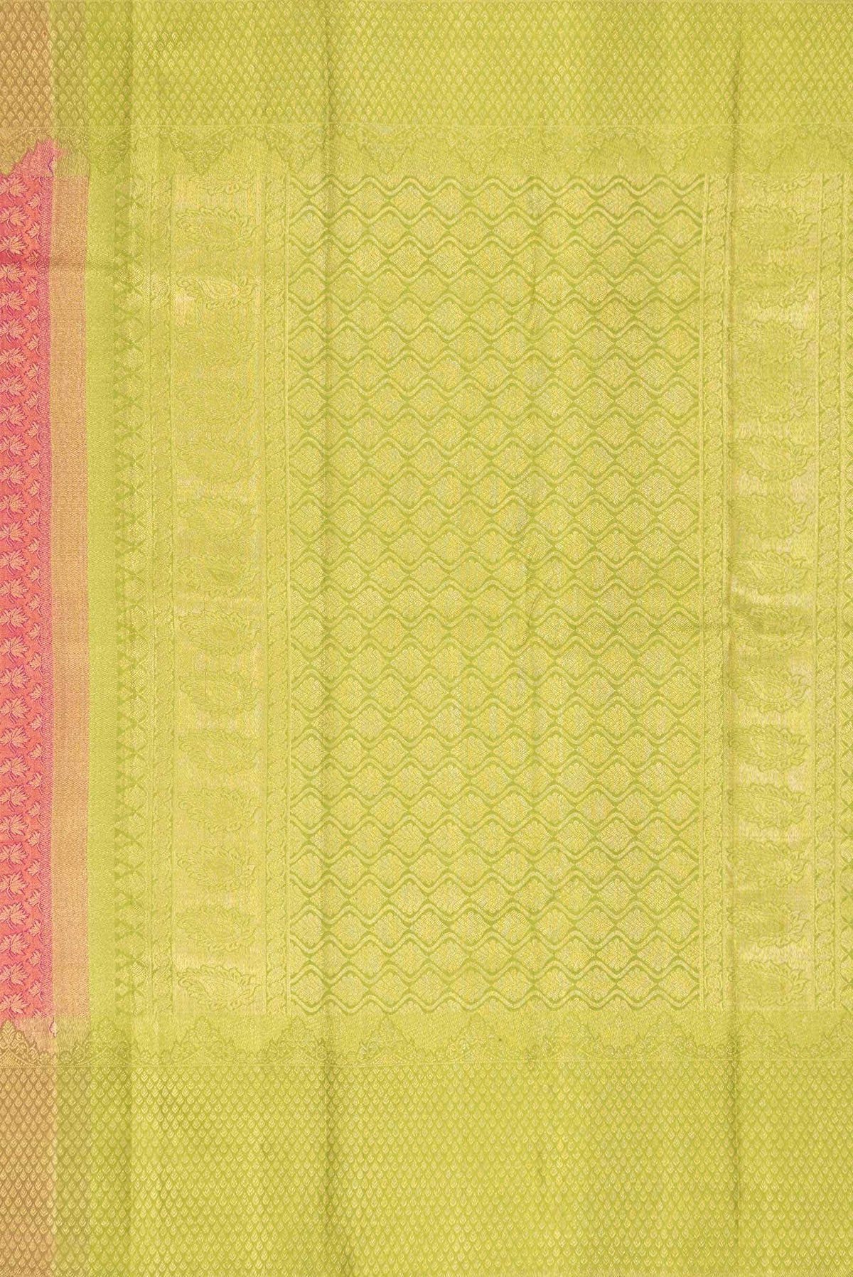 Pure Silk Pure Zari Dark Pink Kanchipuram Tissue Saree