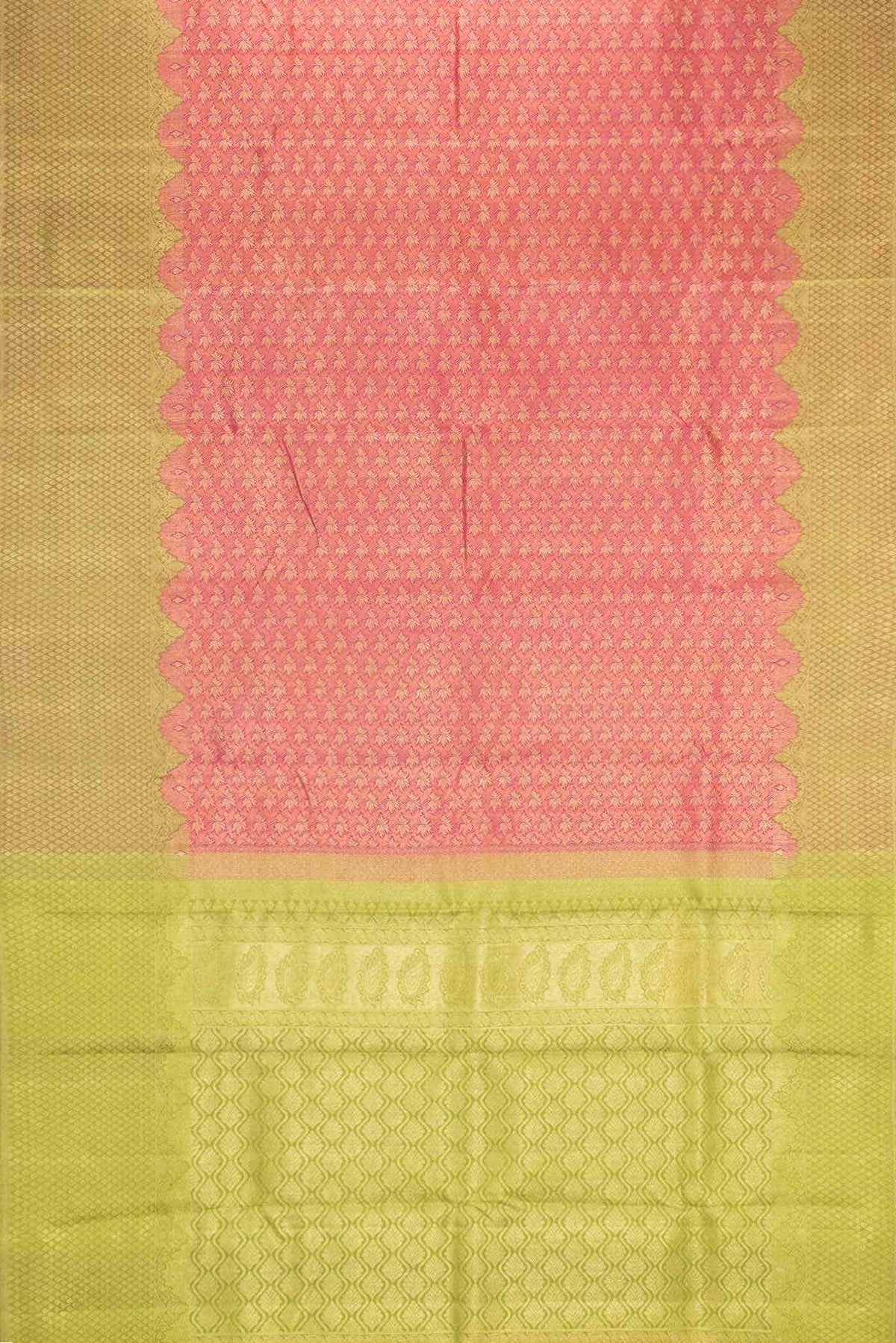 Pure Silk Pure Zari Dark Pink Kanchipuram Tissue Saree