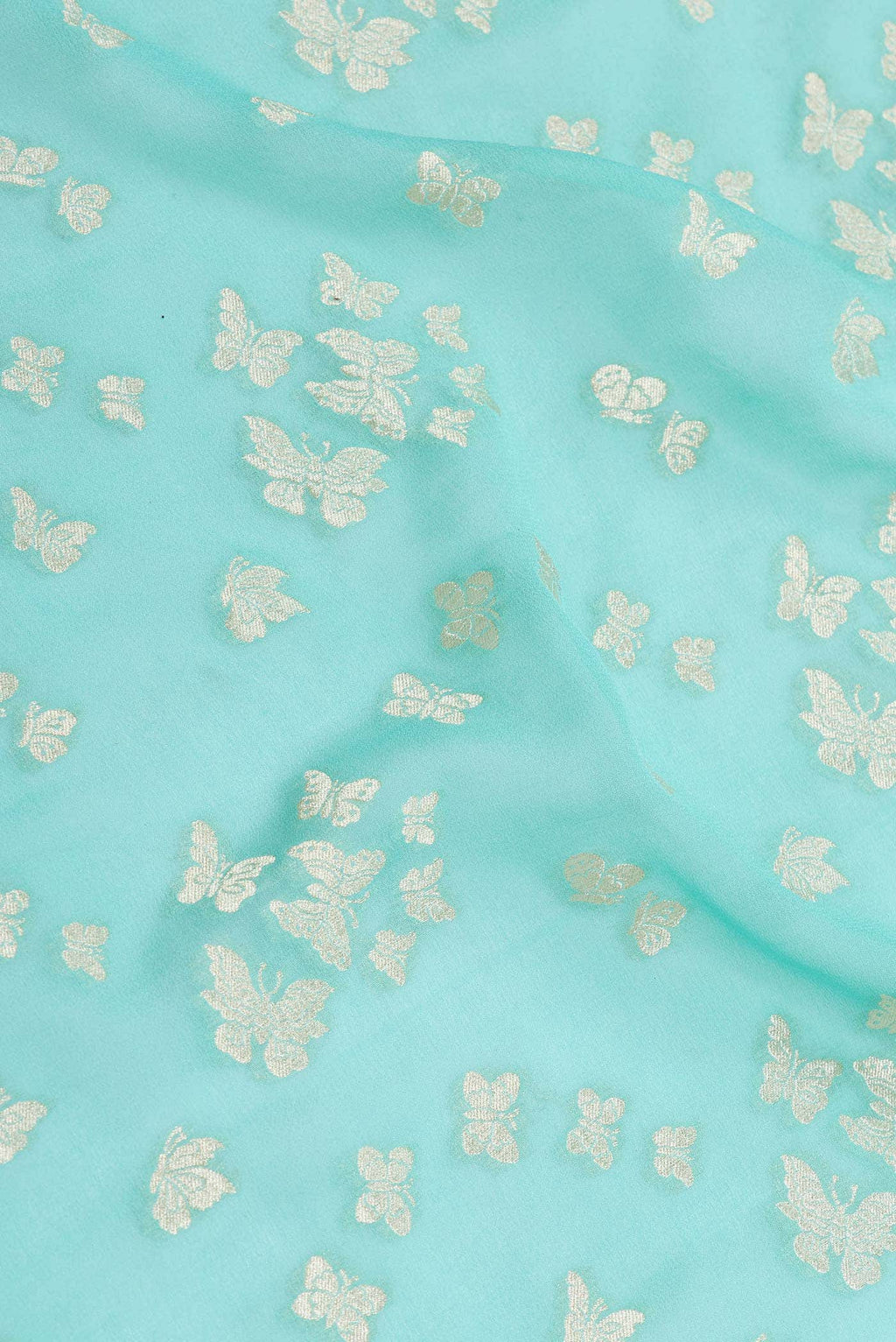 Sea Green Dual Tone Banarasi Georgette Saree