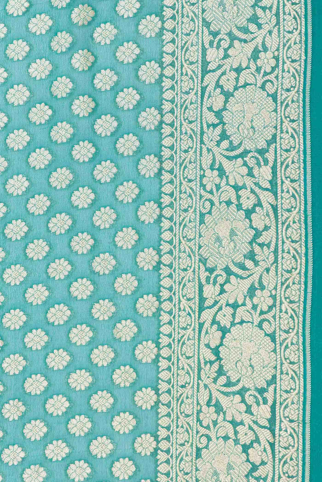 Blue Banarasi Georgette Saree