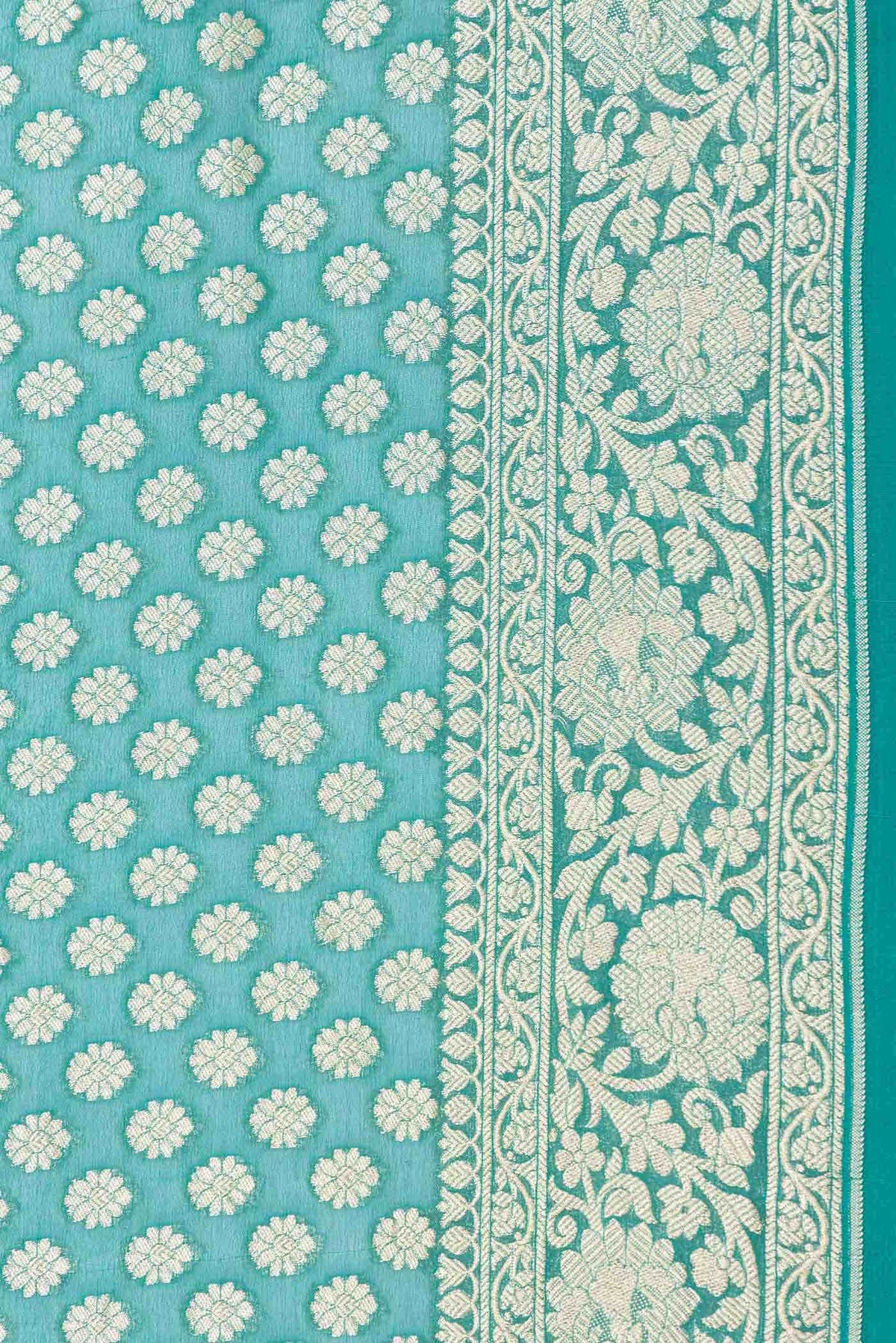 Blue Banarasi Georgette Saree