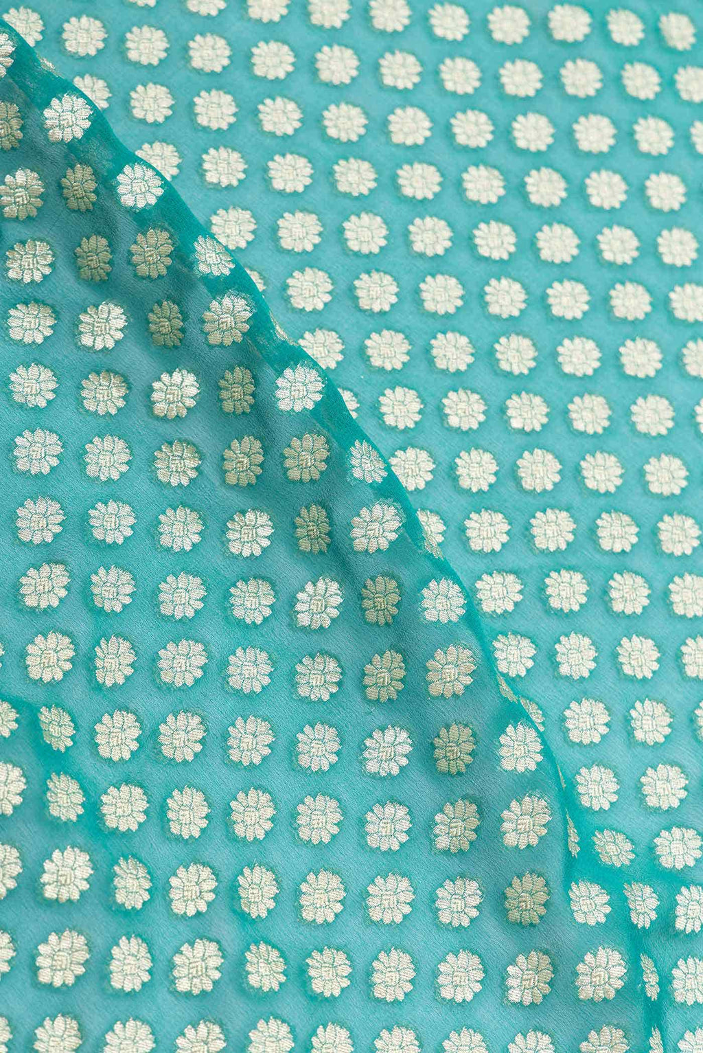 Blue Banarasi Georgette Saree