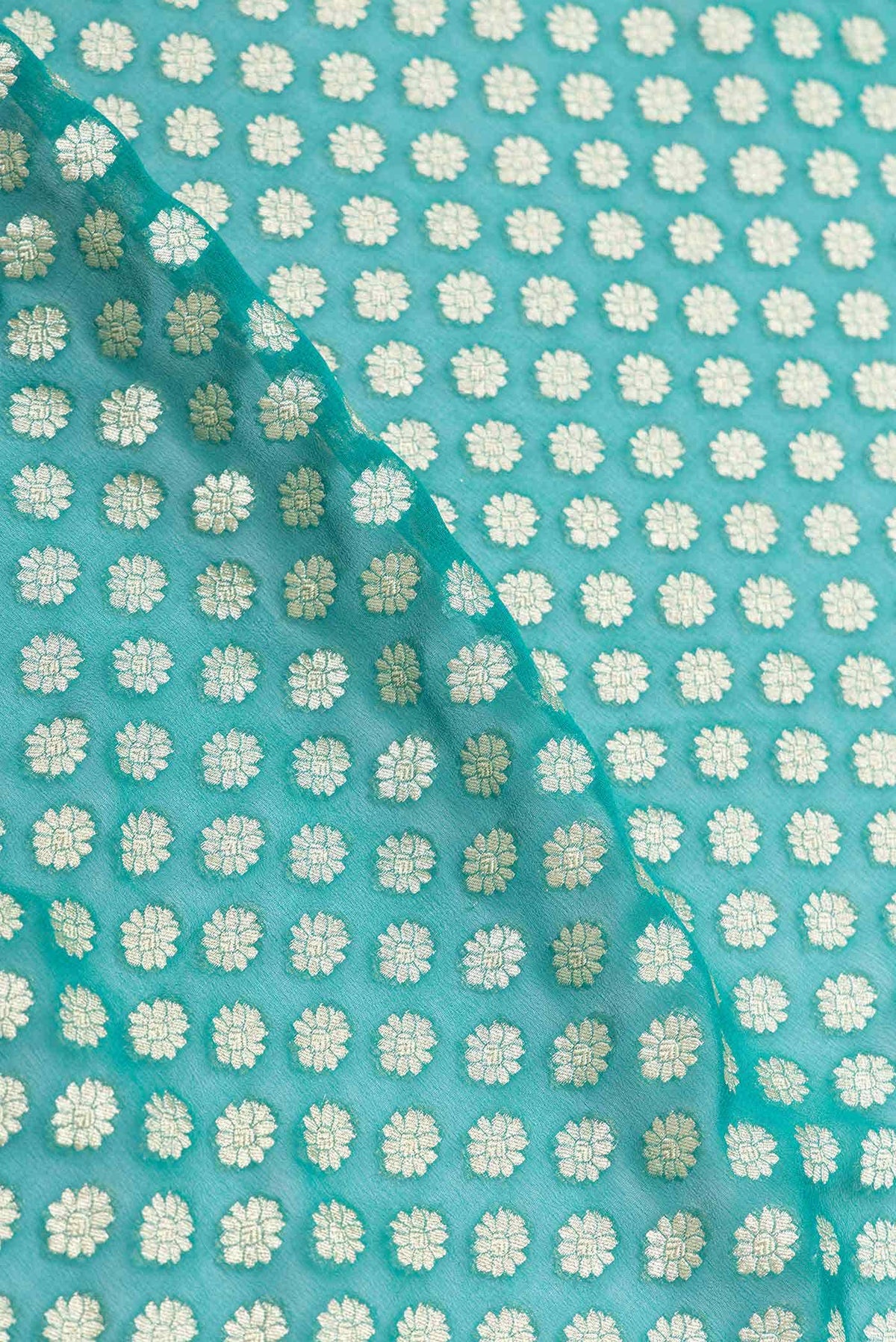 Blue Banarasi Georgette Saree