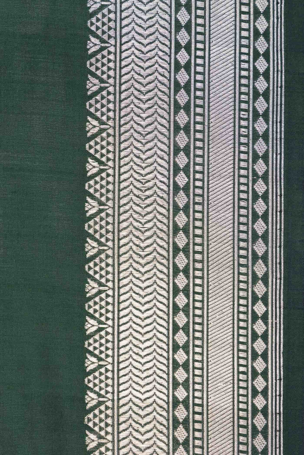 Bottle Green Banarasi Silk Saree