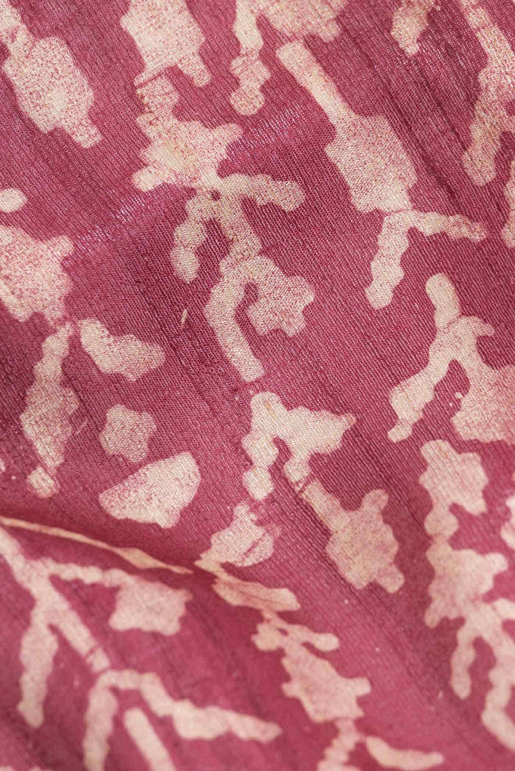 Maroon Tussar Silk Saree